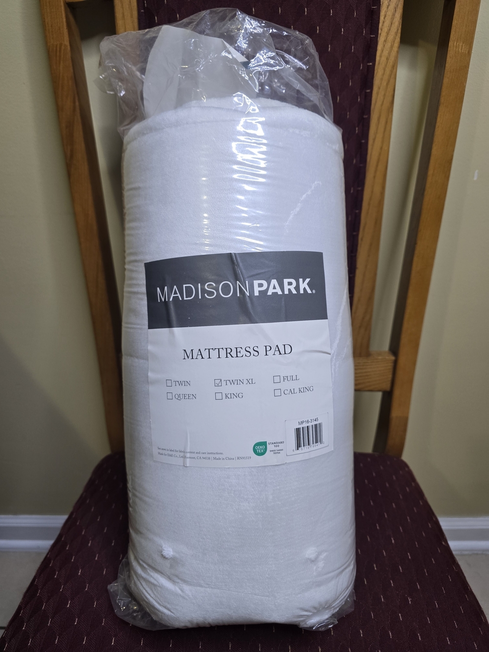Madison Park White Mattress Pad - Quilted Plush Support